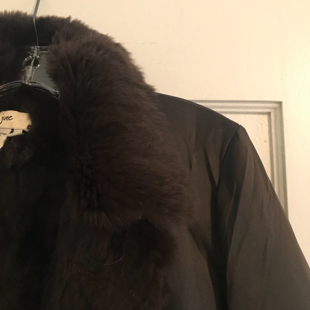June | Rabbit Fur-Lined Jacket M - Picture 4 of 5